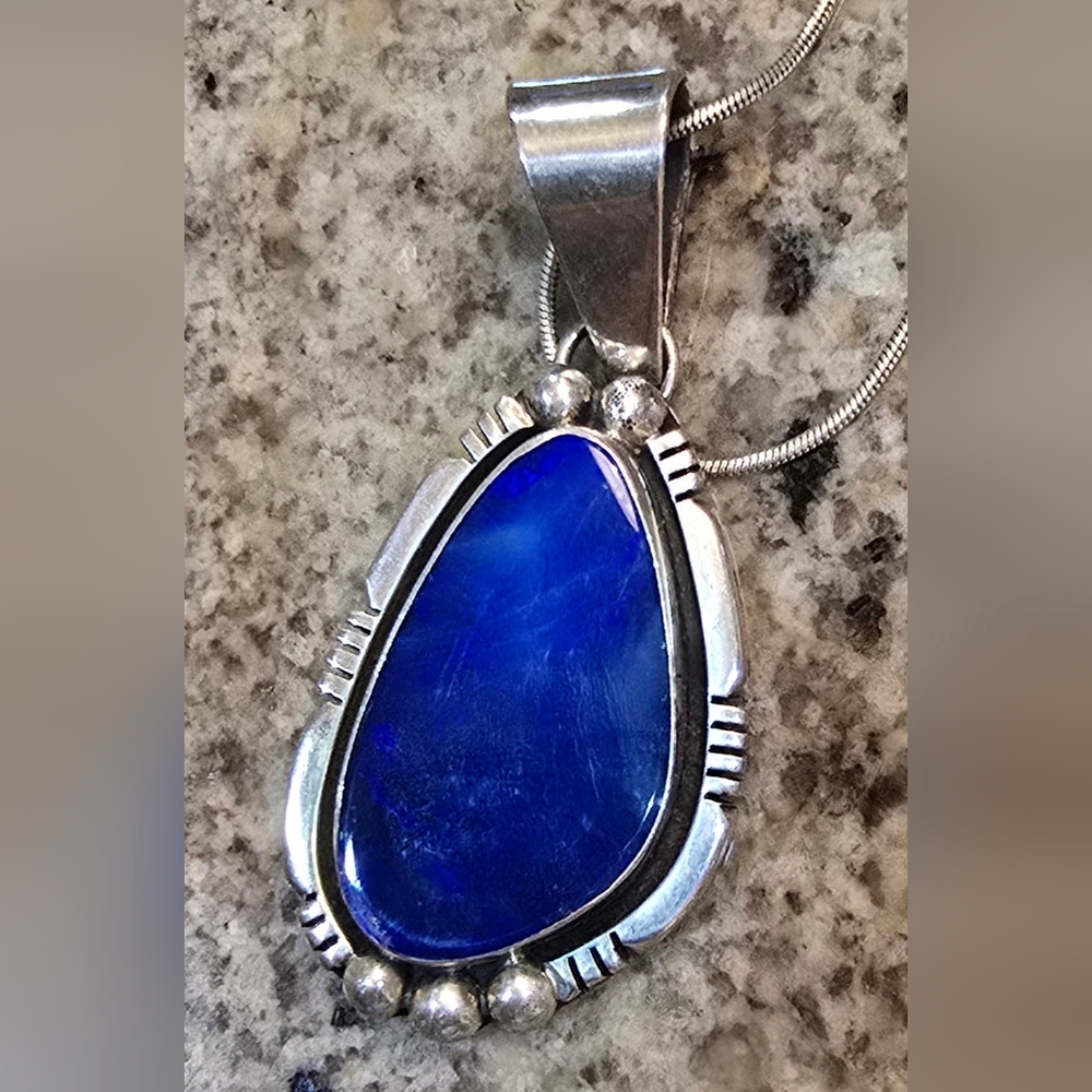 Beautiful Lapis stone in sterling silver